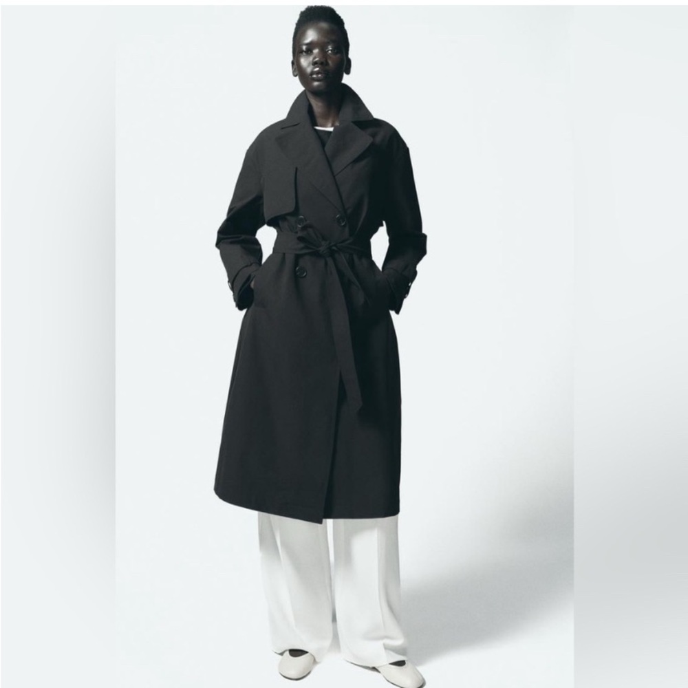 Zara Water Repellant Belted trench coat